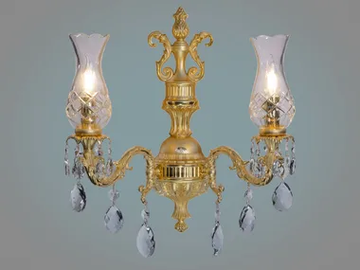 HOWARD 830/A2-SH/G30 - LED brass wall lamp with fixed arm with crystals by Possoni Illuminazione - view 2